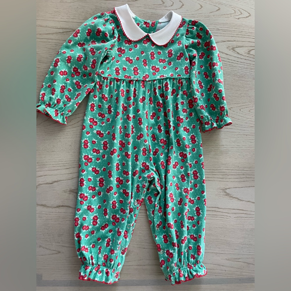 SERENDIPITY SHRIMP AND GRITS KIDS HOLIDAY ROMPER